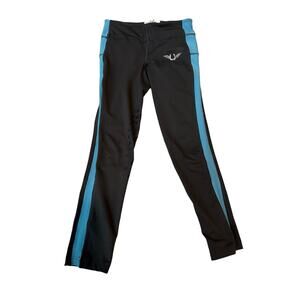 Tuffrider Girl Ventilated Schooling Riding Breeches Tights Sz S Blue